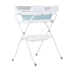 Chipolino Bath tub with bath stand and changing mat "Fiore" blue SHVFI0242BL