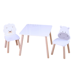 Chipolino Table Set With 2 Chairs MDF hippo and lion DIWH02450323