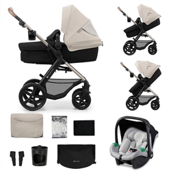 Kinderkraft MOOV2 3 in 1 Baby Travel Set 0 to 27kg Mink Moonlight Grey KSMOOV02GRYEV00