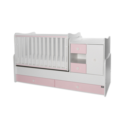 Lorelli BED MINI MAX NEW 190/72 COLOUR WHITE/ORCHID PINK 10150500038A