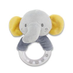 Lorelli Rattle Ring Elephant Grey Natural (10191360010)