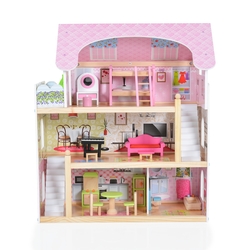 Moni Toys Mila Wooden Doll House Floors  & Accesorres 62x70cm 4110