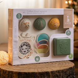 Sophie la girafe Σόφι Καμηλοπάρδαλη: ΑΚΟΗ - ΟΡΑΣΗ - ΑΦΗ / Σετ 3 παιχνιδιών που διεγείρουν τις αισθήσεις 0+ μηνών S010506