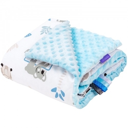 JUKKI Soft Baby Blanket 100 x 75 cm - Blue Safari