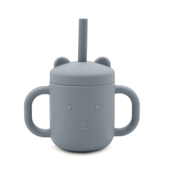 Petit Monkey Εκπαιδευτικό Ποτήρι Σιλικόνης με καλαμάκι Tradewinds PTM-SCLS7