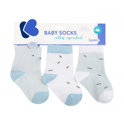 Baby socks with 3D ears Bear with me Blue