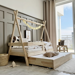 Luletto Tipi Plus – Κρεβάτι Tipi Με Ίσια Κάγκελα & Συρτάρι Με 2η Θέση Ύπνου