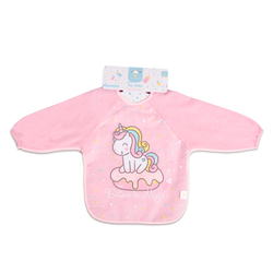 Cangaroo Baby Bib with sleeve Tea Time pink 2002 3800146267650