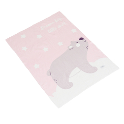Cangaroo Baby blanket 75x100 cm Dreamy bear pink 3800146271015