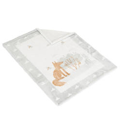Cangaroo Baby blanket with sherpa 80x110 cm Little friends grey 3800146271008