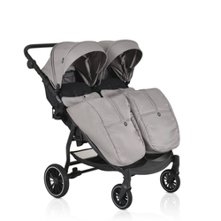 Moni Baby twin stroller TwinGo Silver 3800146236960