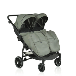 Moni Baby twin stroller TwinGo Mineral Green 3800146236984