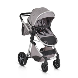 Cangaroo Alma 2 in 1 Aluminium Παιδικό Αναστρέψιμο Καρότσι 0+ μηνών Light Grey 3800146235482