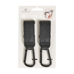 Cangaroo Universal leather hooks for stroller black 3800146271992