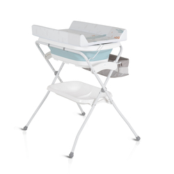 Cangaroo Baby foldable bathtub with stand and changing table Como Blue 3800146272128