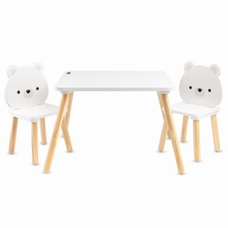 Moni One table with 2 chairs White Bears 3801005602001