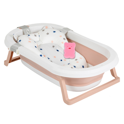 Moni Baby bathtub set with foldable bath Palma pink 3800146272470