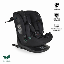Cangaroo GTS Car Seat – 360° Rotation, ISOFIX, Eco Fabric, 40–150 cm Black ink 3801005153206