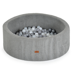 Moni Toys Soft Play Ball Pit Boucle Grey with 200 Balls