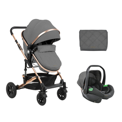 Kikka Boo Amaia 3 σε 1 Πολυμορφικό Αναστρέψιμο Παιδικό Καρότσι Grey 31001010244