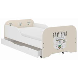 Παιδικό Κρεβάτι Miki 160 x 80 cm με Συρτάρι + Δώρο Στρώμα - Baby Bear