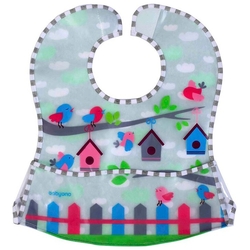 BabyOno Σαλιάρα βαμβακερή με αποσπώμενη θήκη - Γκρι (BN836)