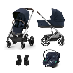 Cybex Balios S Lux Set 3 in 1 SLV Σύστημα Μεταφοράς με Κάθισμα Aton S2 i-Size Ocean Blue 522003755