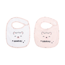 Kikka Boo Bibs set 2pcs terry+velour Bear with me Pink 31104010065