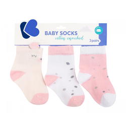Baby socks with 3D ears Bear with me Pink