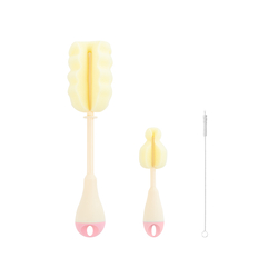 Kikka Boo Σετ βουρτσών καθαρισμού μπουκαλιών 3 τεμ. Ροζ (31303040044)