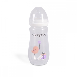 Cangaroo Birdy Blu Plastic Baby Bottle 300 ml BPA Free 3+ Months Pink  C0563