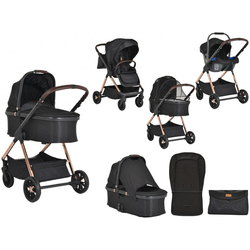 Cangaroo Empire 3 in 1 Modular System 0+ months with Accessories Black 3800146235895