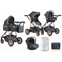 Cangaroo Midas  3 in 1 Complete Travel System Black 3800146235796