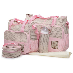 Σετ Τσάντες Αλλαξιέρες Cangaroo Stella Με Θήκη Για Μπιμπερό - Ροζ 3800146261672