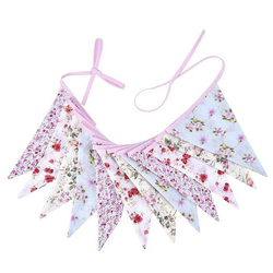 Decorative Fabric Flags -  Vintage Floral