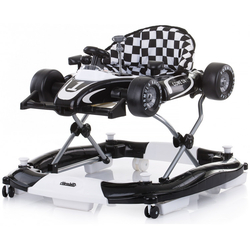 Chipolino Racer 4 in 1 Musical baby walker Black White PRRC02101BW