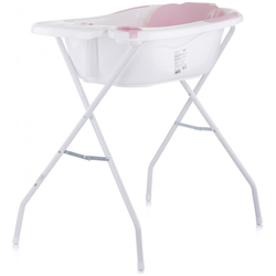 Chipolino Set bath tub, baby bath bed and stand Vela 87cm Pink VKVE00212PI