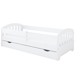 Παιδικό Κρεβάτι Classic 90x200 cm + Προστατευτικό Κάγκελο White