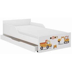 Παιδικό Κρεβάτι Pufi 90x180 cm με Συρτάρι + Δώρο Στρώμα - Construction