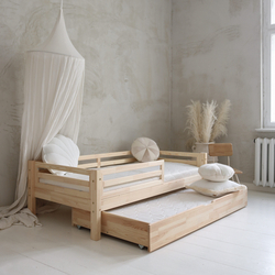 Luletto Basic Fello Plus – Κλασικό Παιδικό Κρεβάτι με Κάγκελα & Συρτάρι ύπνου