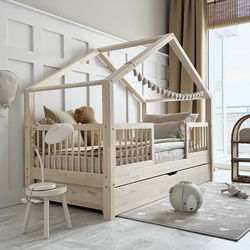 Luletto Alto Duo Plus Παιδικό Κρεβάτι Σπιτάκι με συρτάρι ύπνου