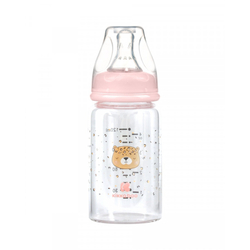 Kikka Boo Γυάλινο μπιμπερό 120ml Savanna Pink (31302020115)