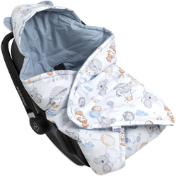 JUKKI Car Seat Blanket with Hood Balloon Friends