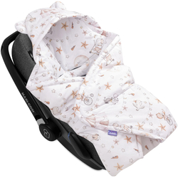 JUKKI Car Seat Blanket with Hood Balloon Candy Circus