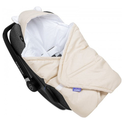 JUKKI Car Seat Blanket with Hood Pastel Beige