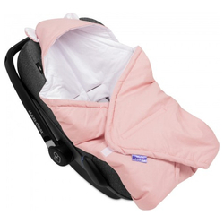 JUKKI Car Seat Blanket with Hood Pastel Pink