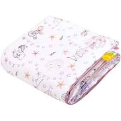 Jukki Double Sided Cotton Blanket 75x100cm Candy Circus & Heather soft velvet