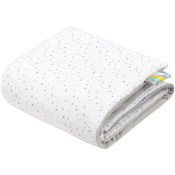 Jukki Double Sided Cotton Blanket 75x100cm Twinkle Stars & Grey Velvet
