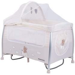Kikka Boo Dreamy Παρκοκρέβατο 2 επιπέδων παιχνίδι αλλαξιέρα Λίκνο Bear Beige 31003010088