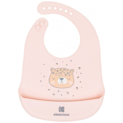 Kikka Boo Σαλιάρα Σιλικόνης με Ψιχουλοσυλλέκτη Savanna Pink 31303030046